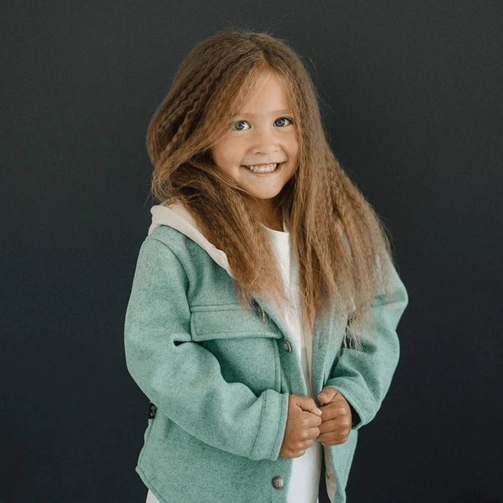 Stylish Mint Kids Pea Coat